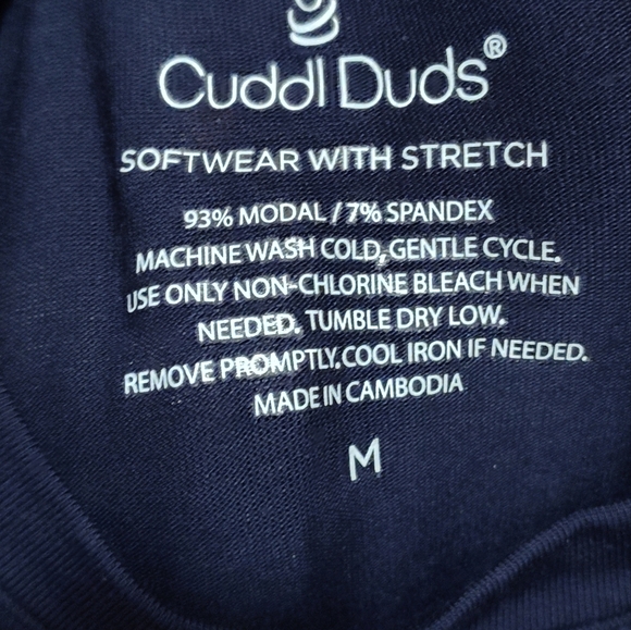 NWT! Cuddl Duds Long Sleeve Sz Medium - Picture 3 of 8